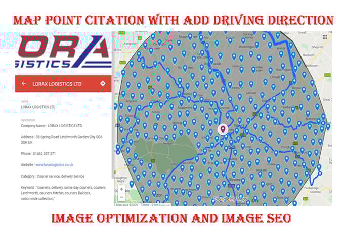 I will manually do 1000 Google map point citations with 10 local listings for any country