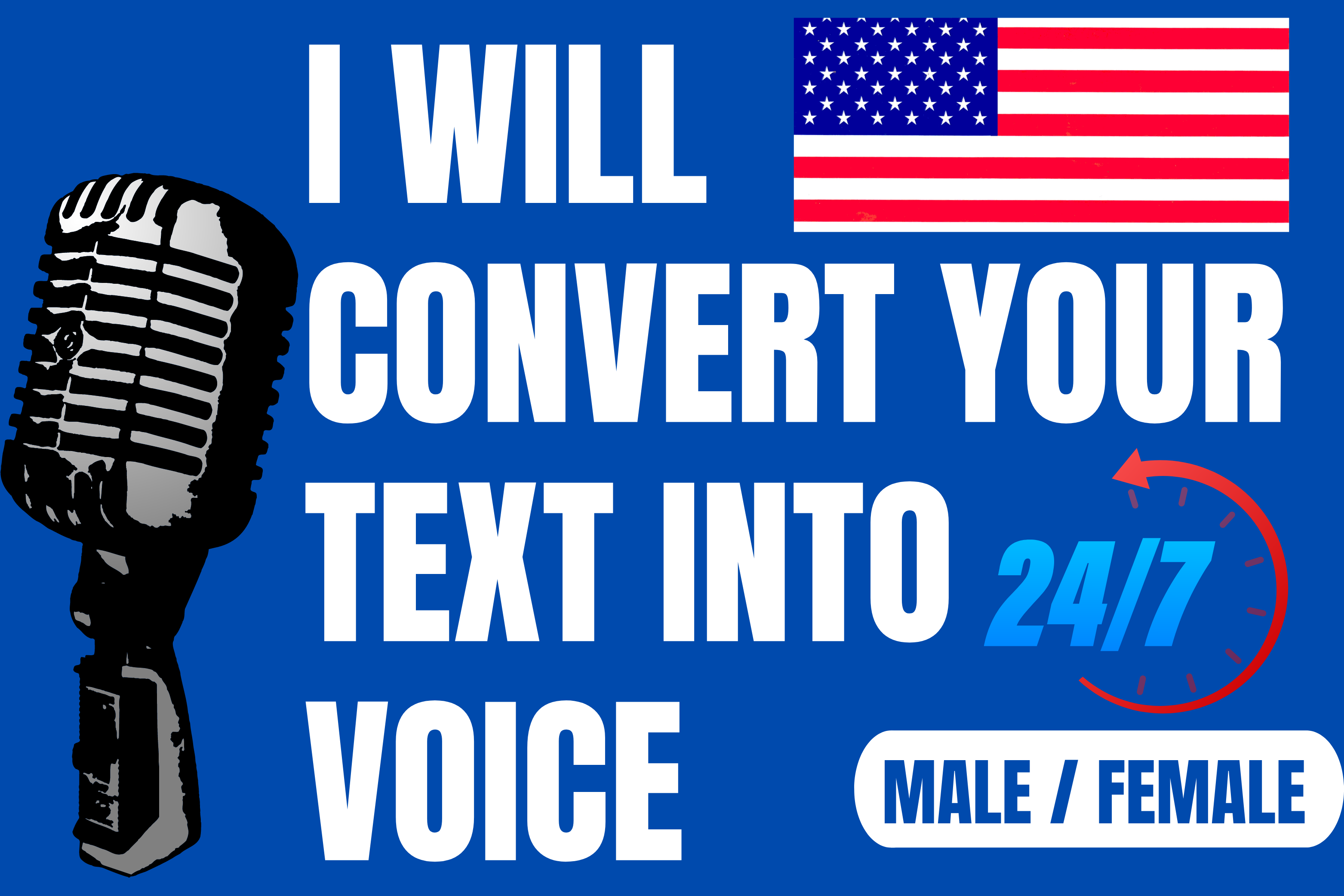 I will convert text to voice real human speech, 500 ...