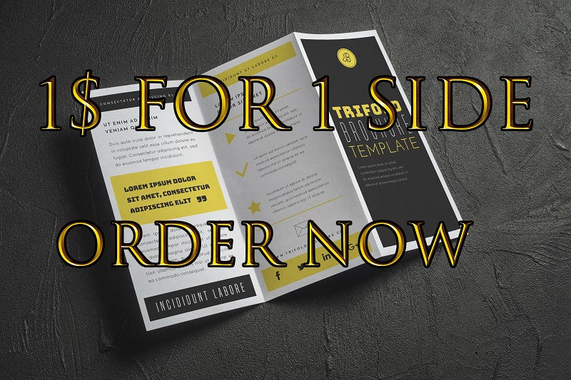 Professional eye-catching Tri-Fold brochure + free mockup