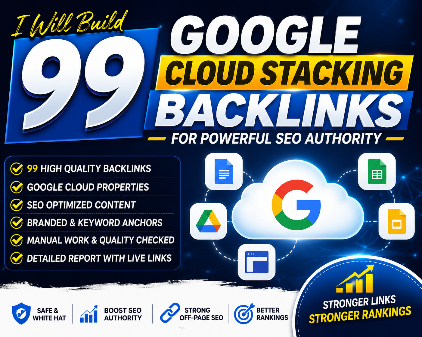 I Will Build 99 Google Cloud Stacking Backlinks for Powerful SEO Authority