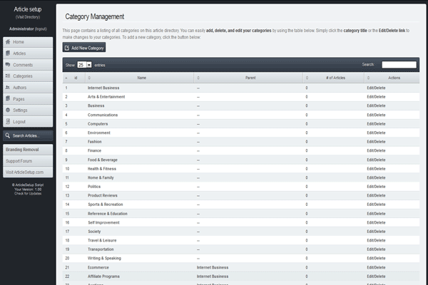 ARTICLESETUP Premium Script - EZINE ARTICLES CLONE SCRIPT