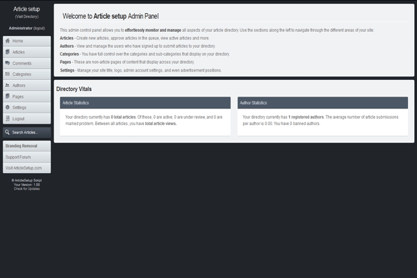 ARTICLESETUP Premium Script - EZINE ARTICLES CLONE SCRIPT