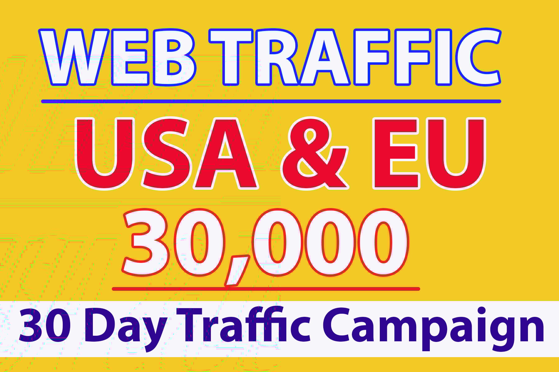 Get 30,000 USA Web Traffics for one month 