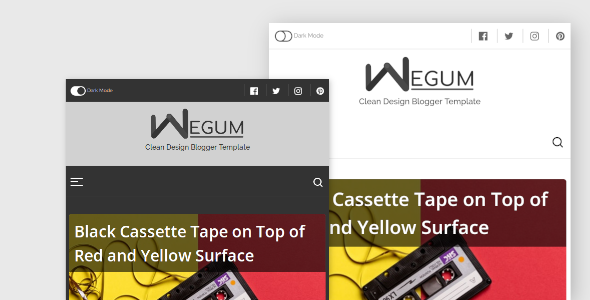 Wegum Responsive Blogger Theme/Template