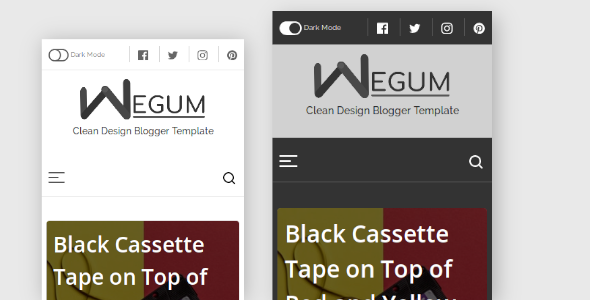 Wegum Responsive Blogger Theme/Template
