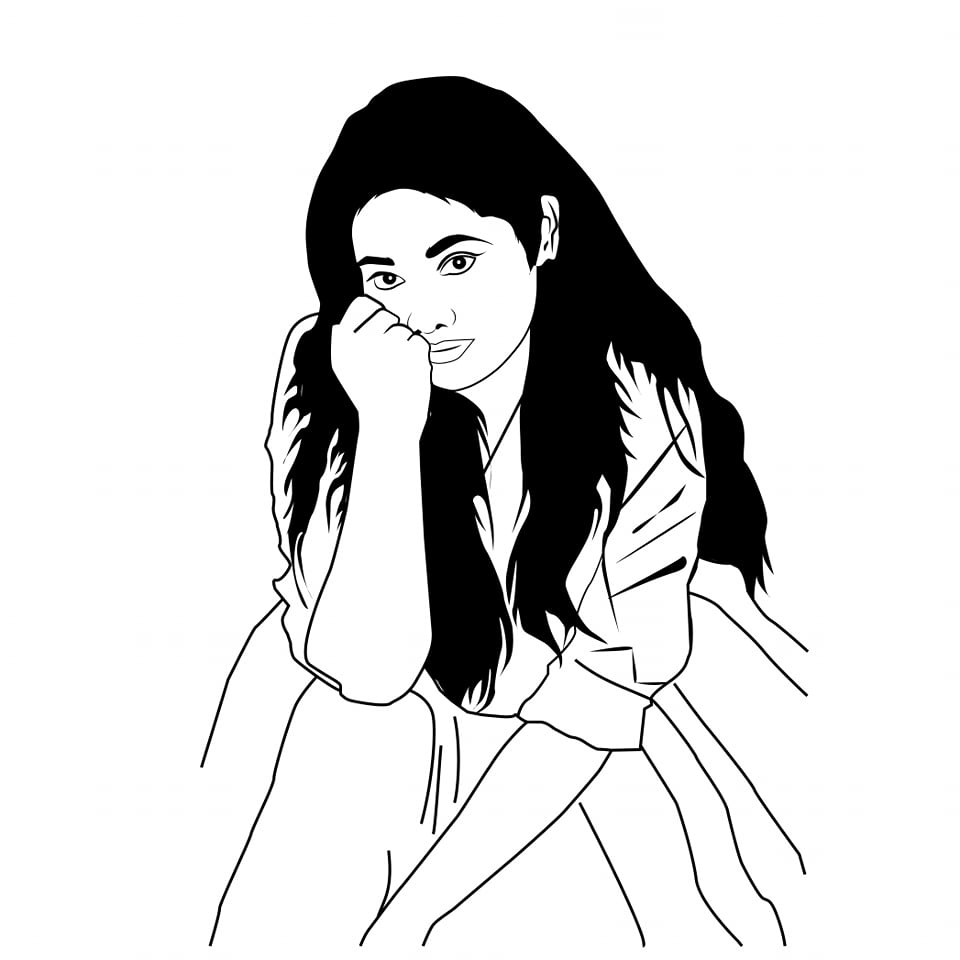 I will draw flat line vector avatar of you within 24h