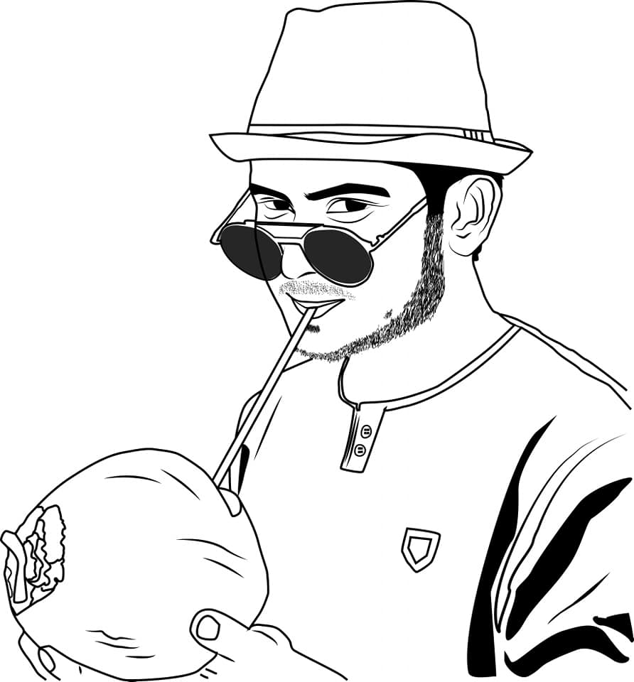 I will draw flat line vector avatar of you within 24h