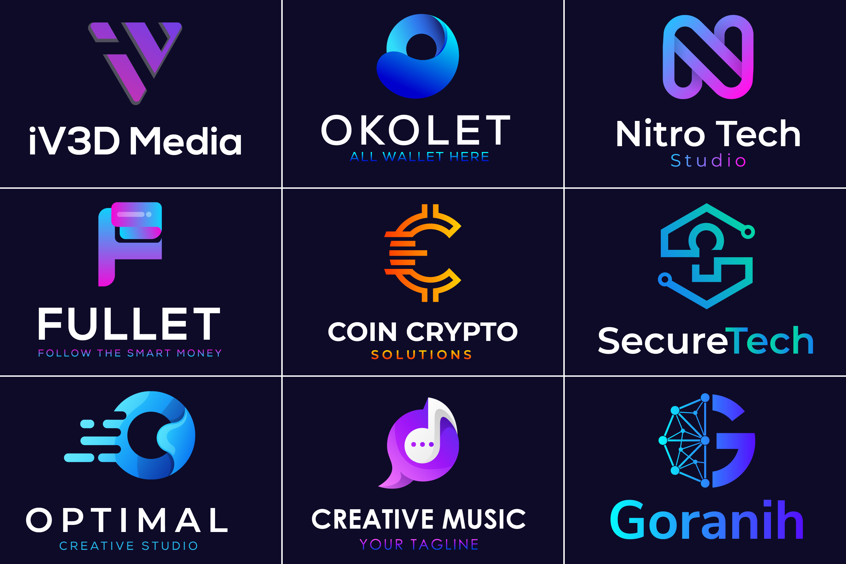 I will do modern tech crypto software app website and business logo
