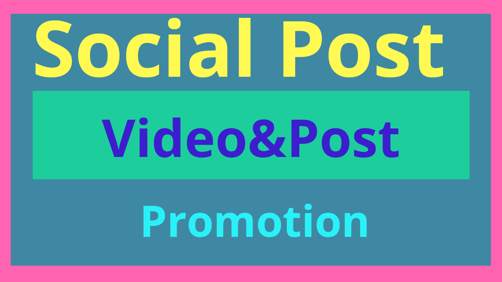 Organic real video and post promotion via worldwide a...