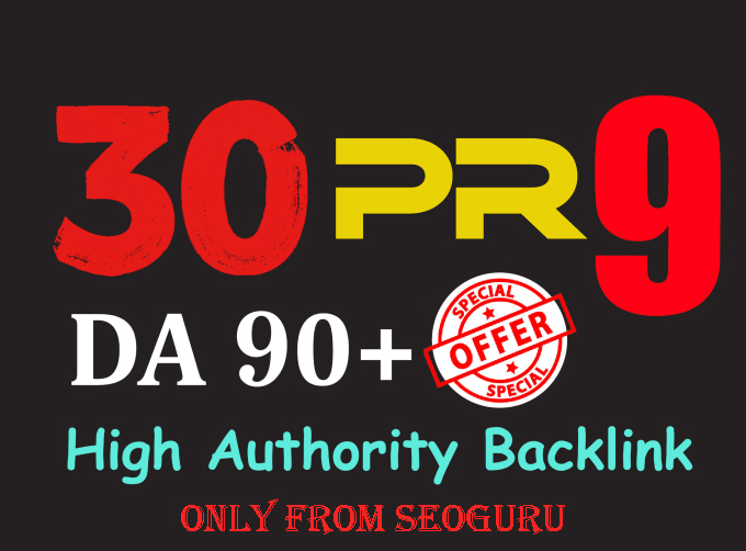Manually Do 30 Pr9 DA 80+ Safe SEO High Authority Backlinks 30+ Domain HIGH QUALITY BACKLINKS for