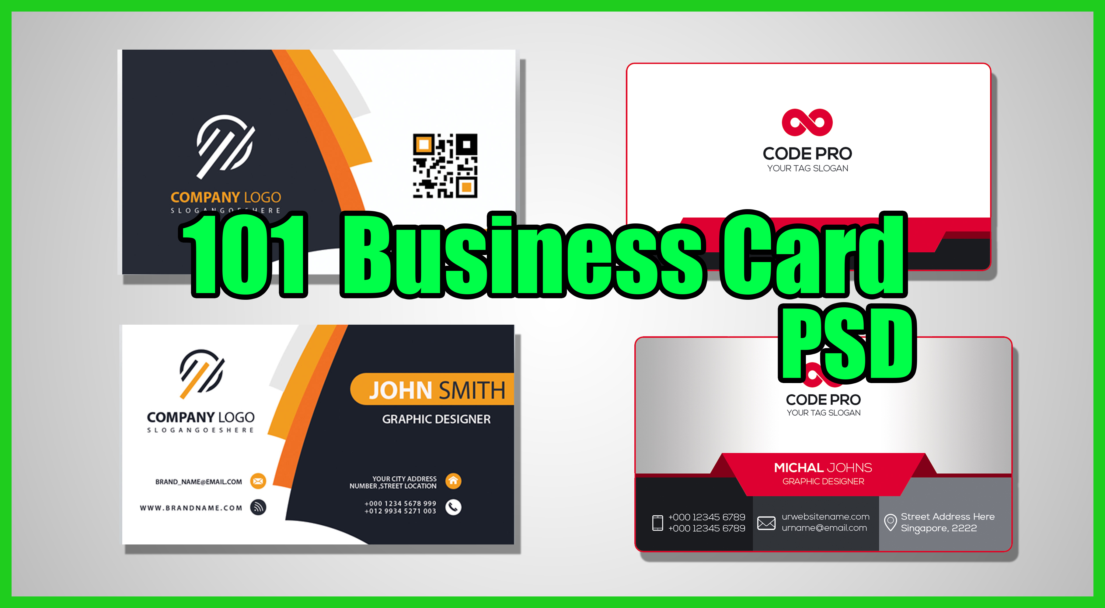 101 PSD Business Card for Business use