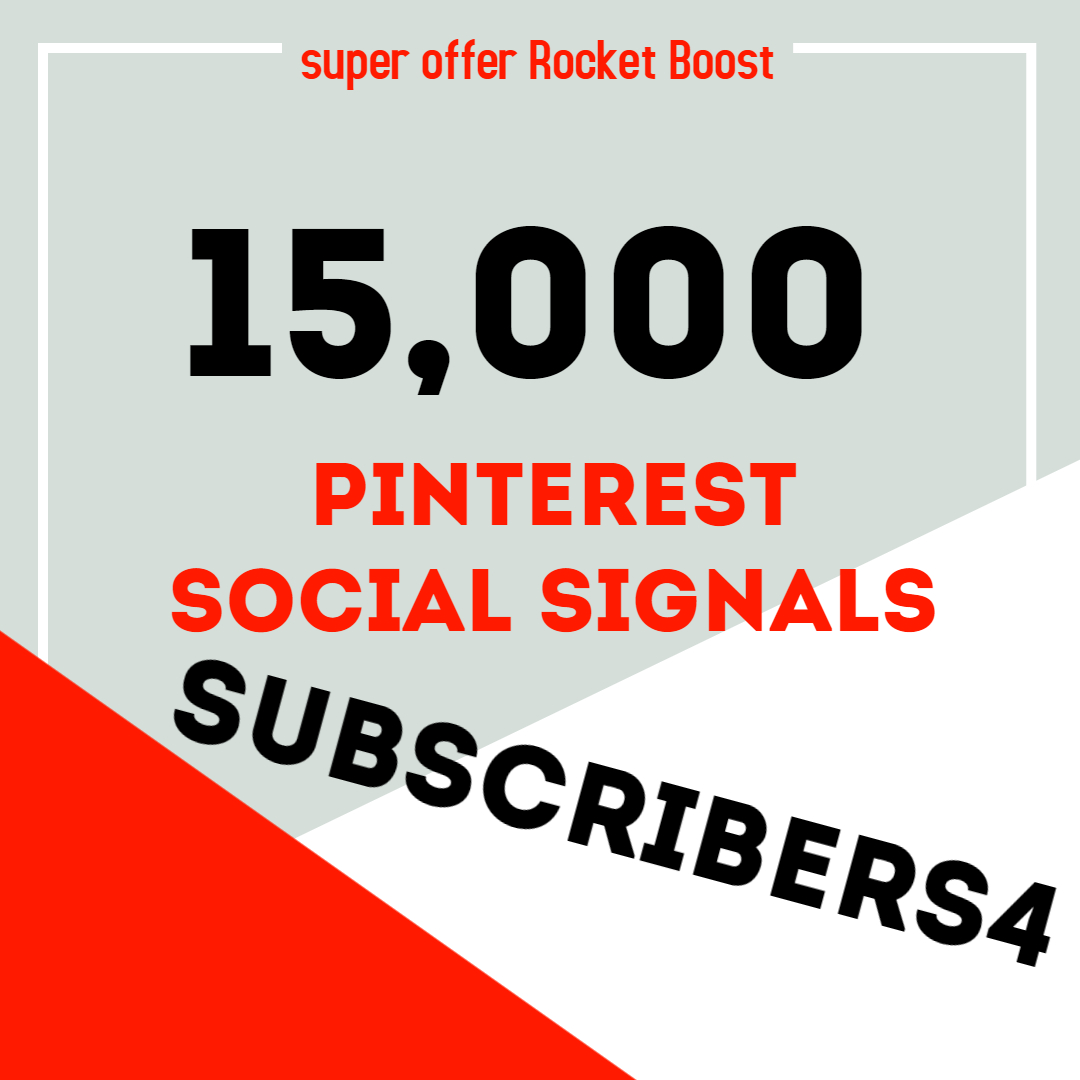 Rocket Delivery 15,000 Pinterest Share Social Signals...