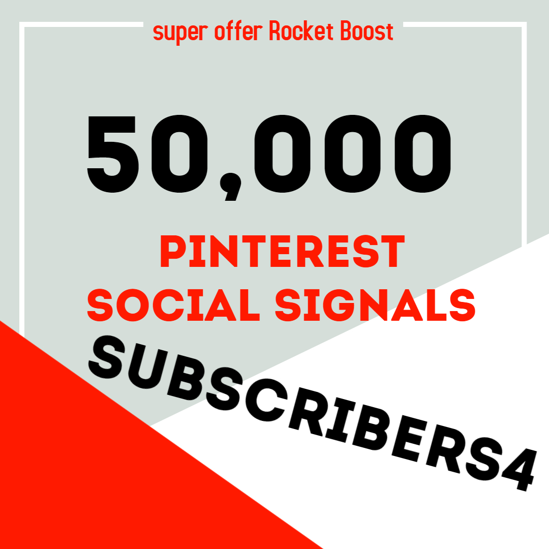 Rocket Delivery 50,000 Pinterest Share Social Signals...