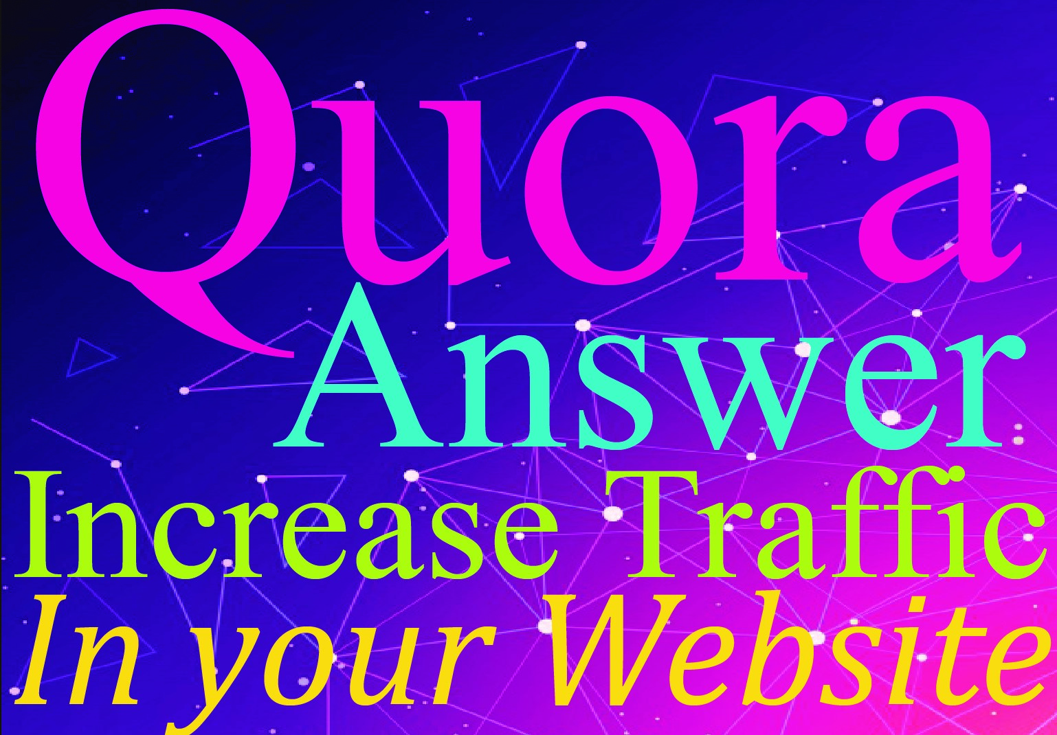 Promote your website in 10 Quora Answers