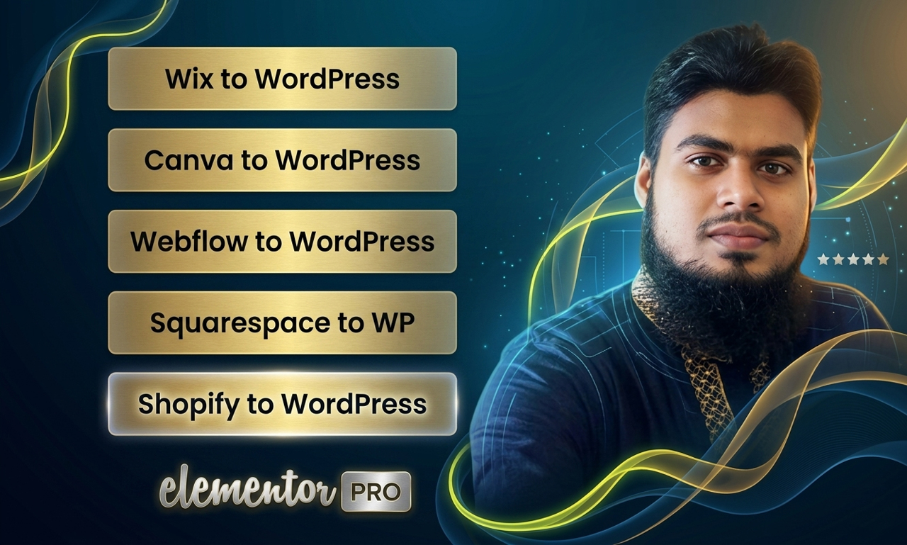 I will do wix to wordpress, canva to wordpress, rebuild any website into wordpress