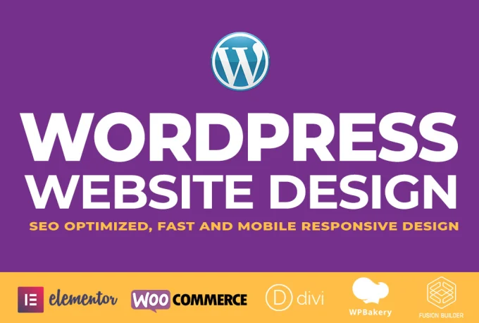 I will build wordpress woocommerce website design and website development