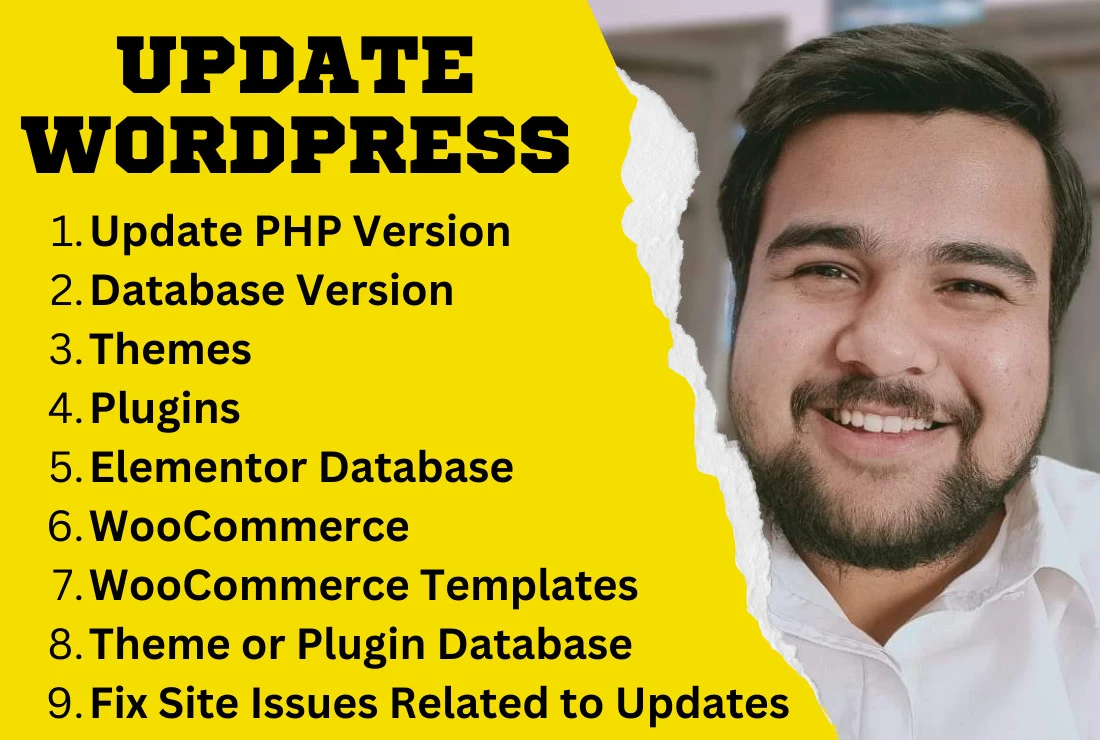 Upgrade WordPress core, PhP version, DB, WP or Woo PAID Themes and Plugins
