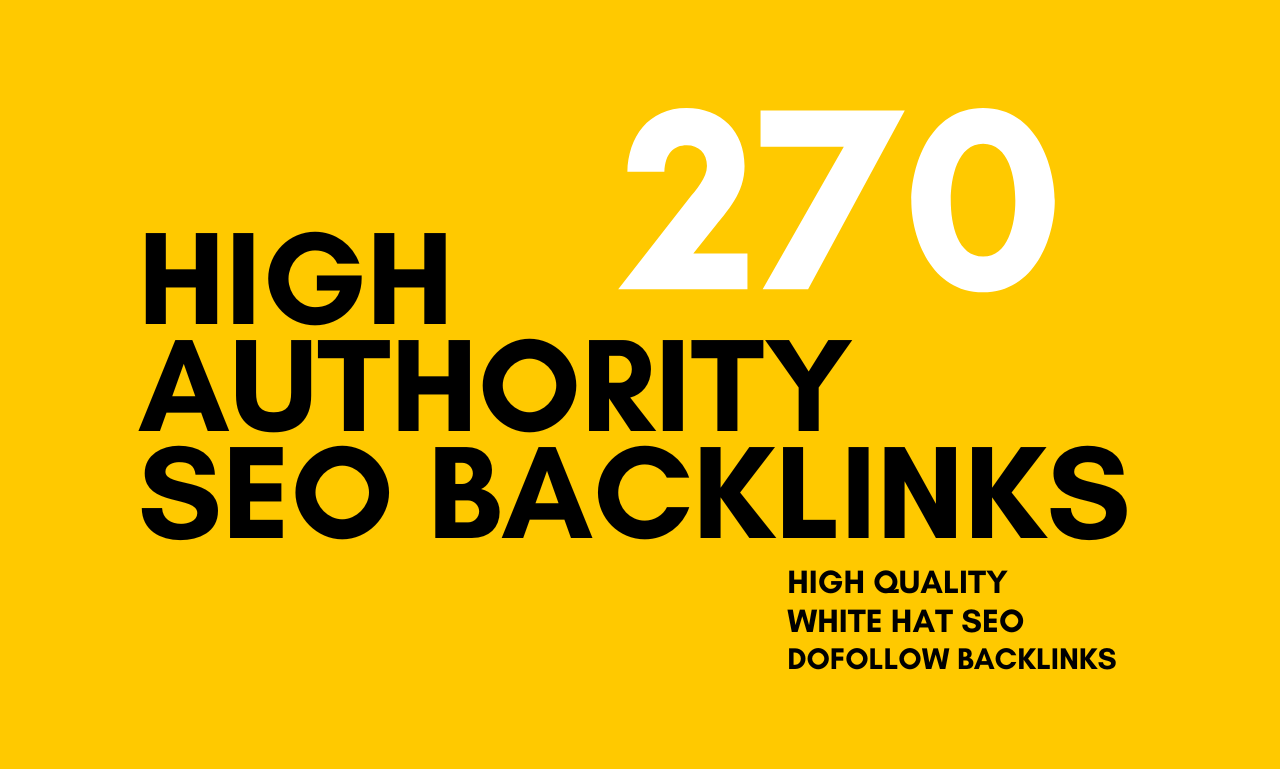 Unique 270 HIGH DA Backlinks PR9, Web2, content Submission, Boost Top Ranking