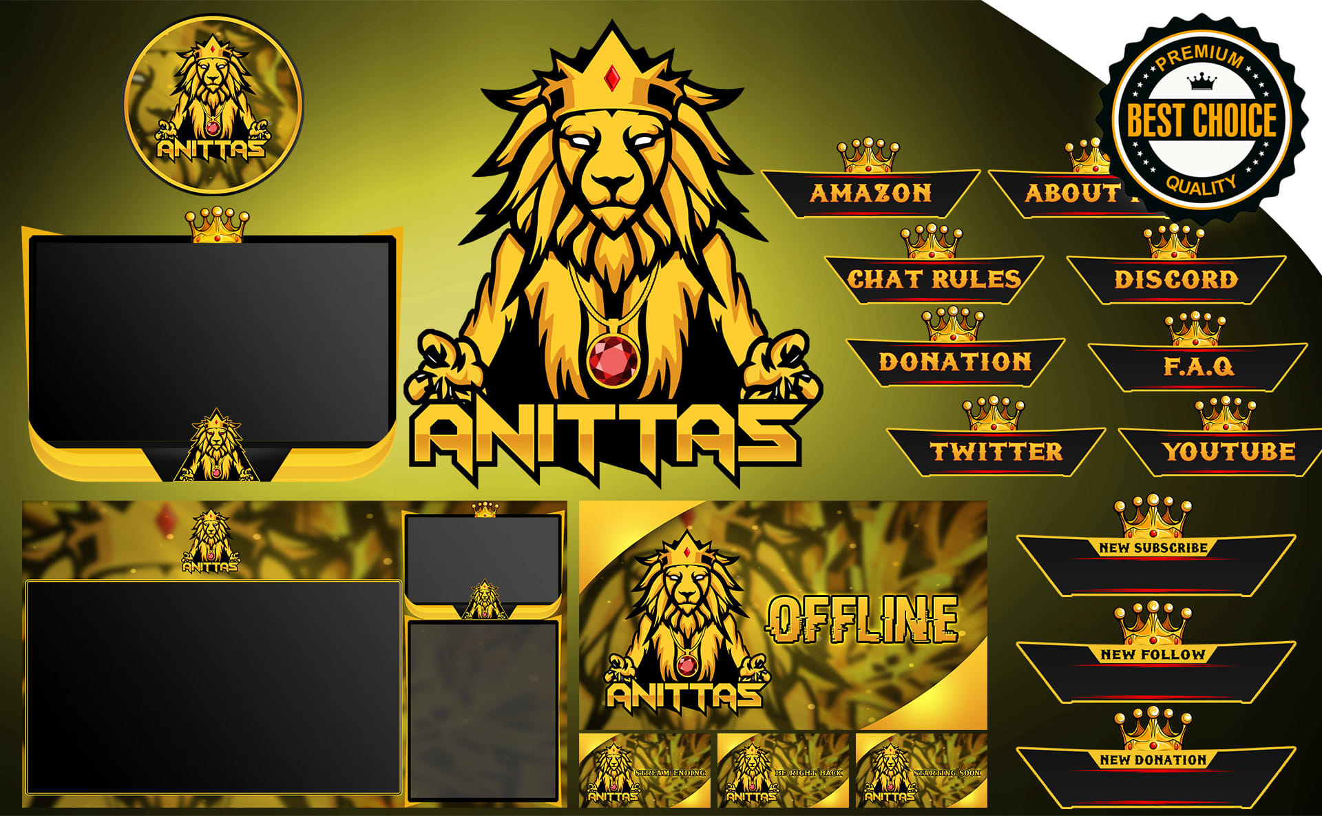 I'll Design Amazing Twitch Overlay And Logo For Your Stream for 28