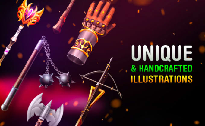 Design Unique Card Game And Game Illustration