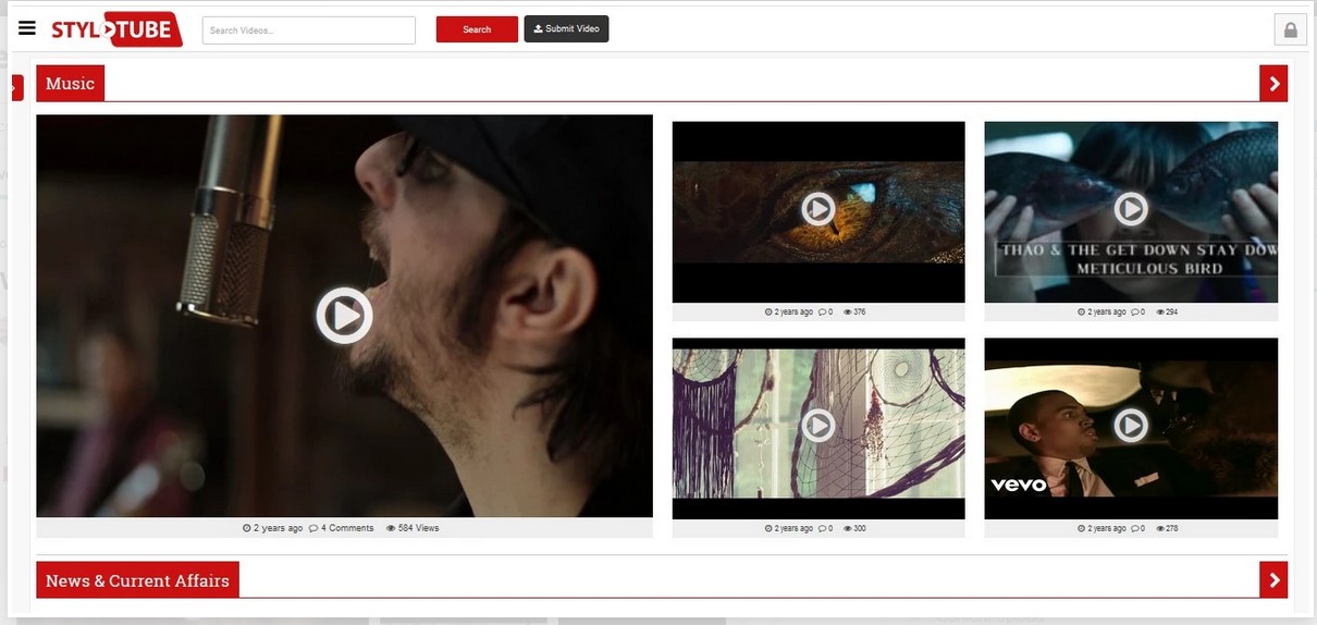 design tube wordpress site for videos