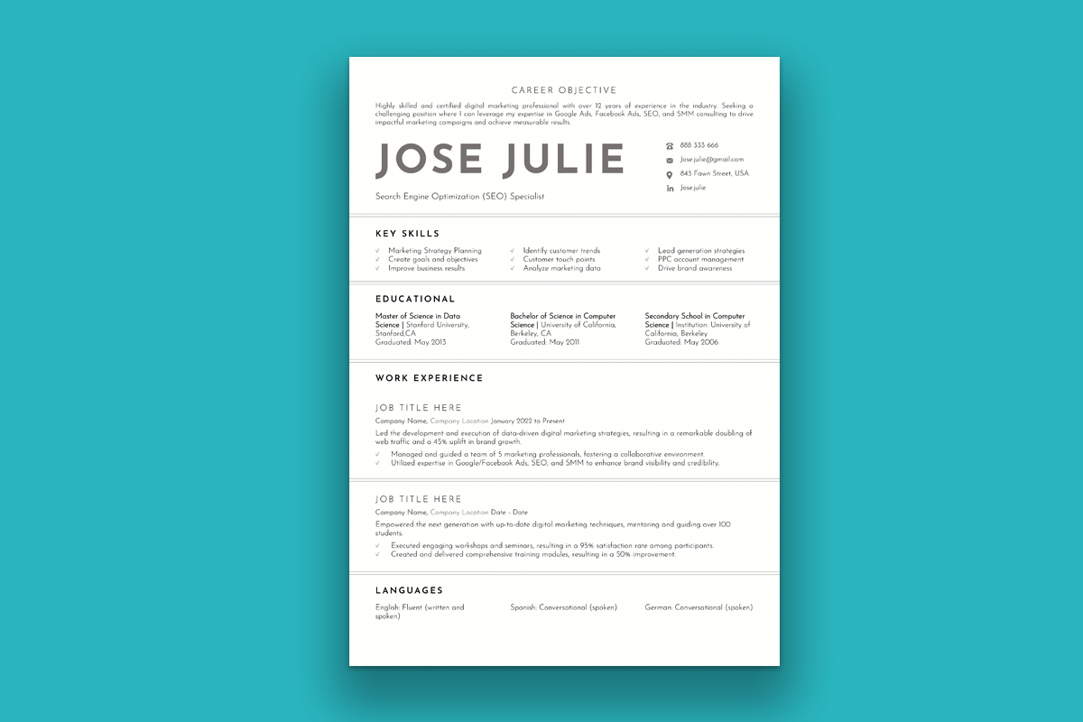 I will Professional Resume design Apple Mac Pages for you