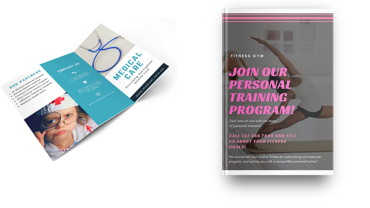 Professional flyer, poster, brochure, in 8 hours