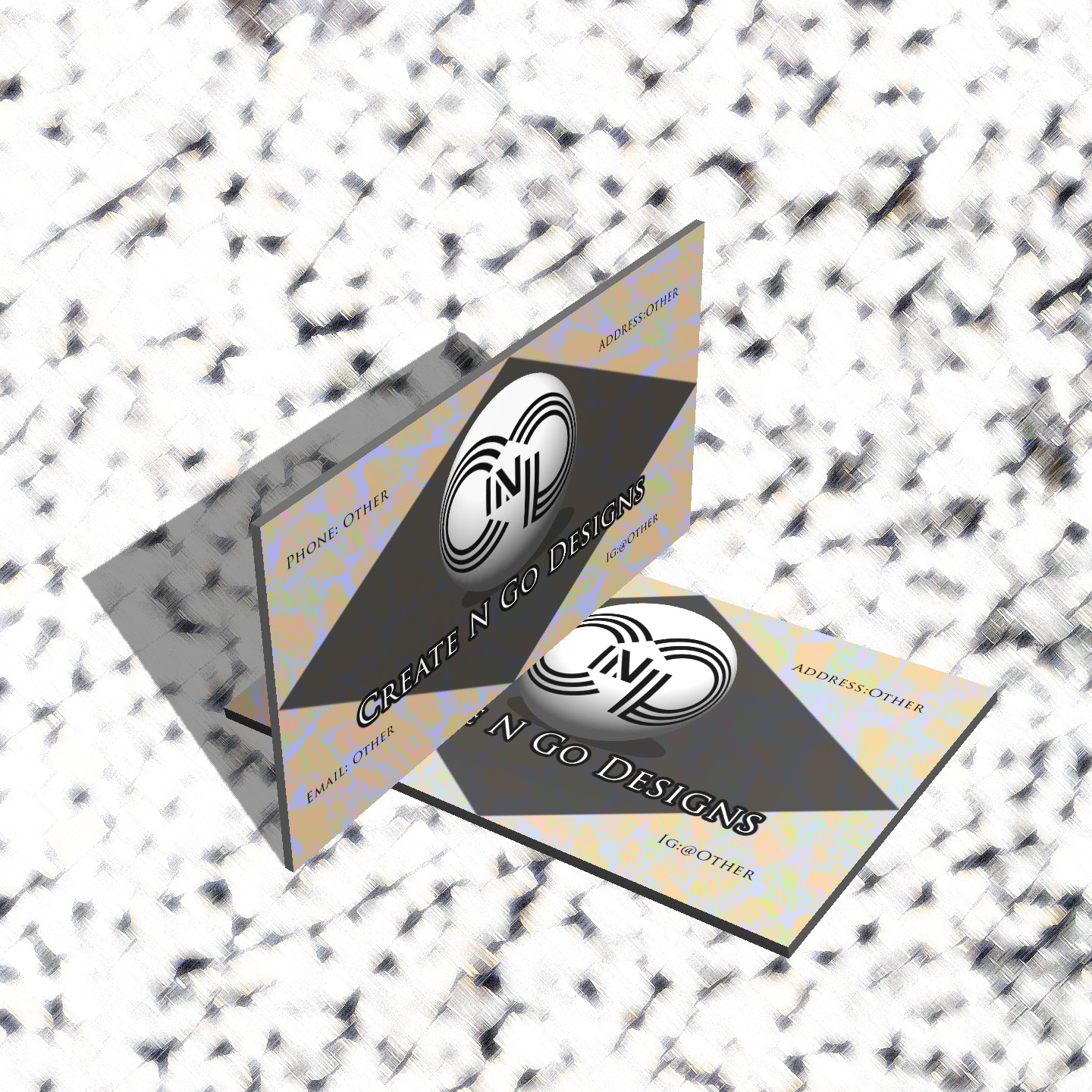 If you are looking for a a design or logo for your business cards contact me