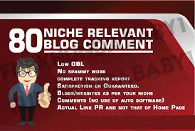 Do Manually 80 Niche Relevant Blog Commenting 