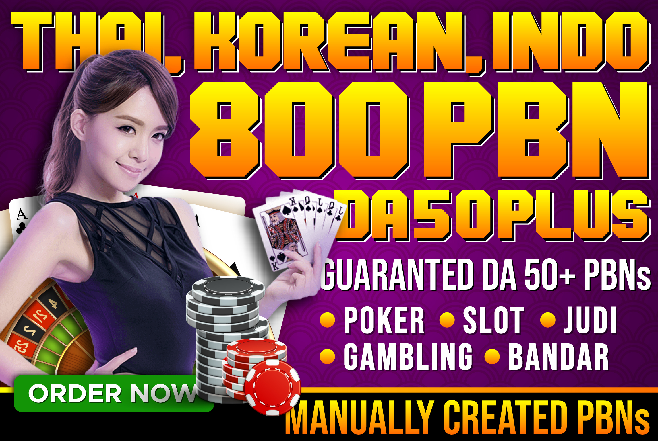 Thai, Korean, Indonesian 800 DA50 plus Top Quality PBN Backlinks