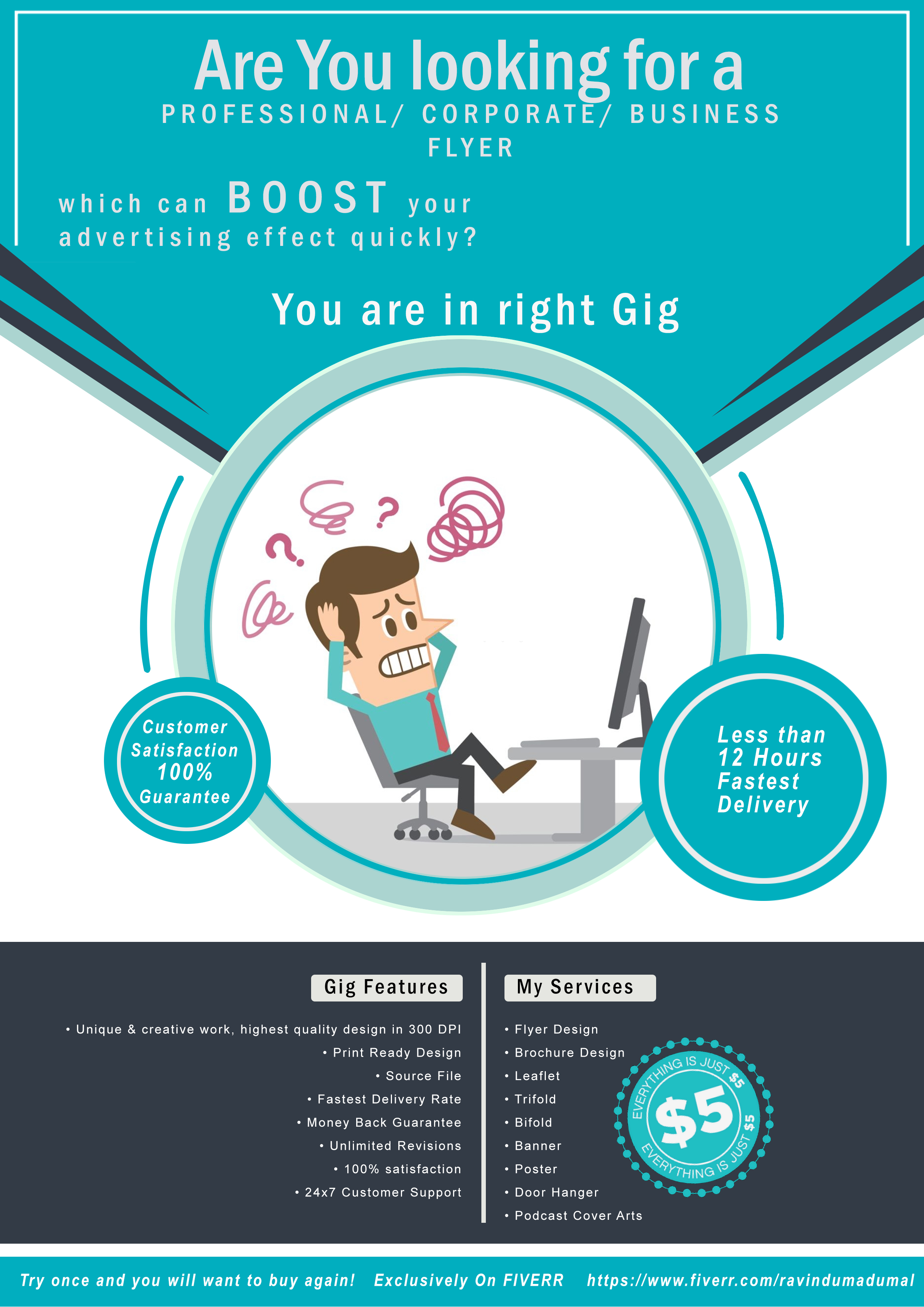 Make Creative, Unique Flyers | bifold brochure |Trifold brochure 