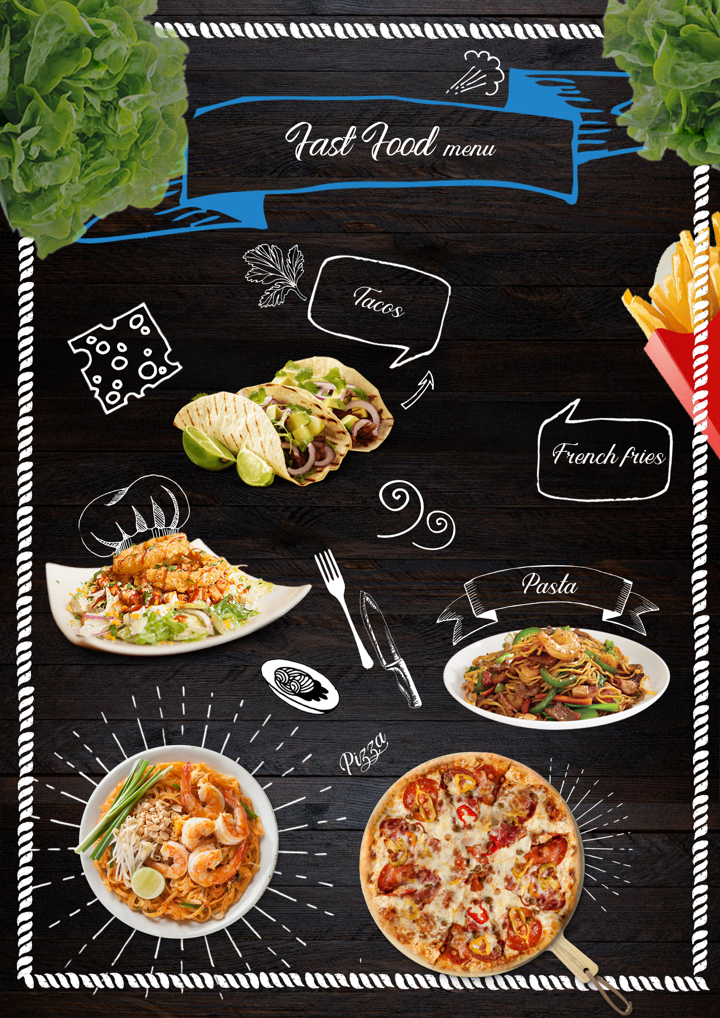 Great restaurant menus and flyers within 4 hours