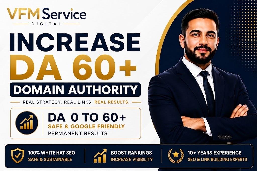 I will increase domain authority 35 plus with White hat backlinks