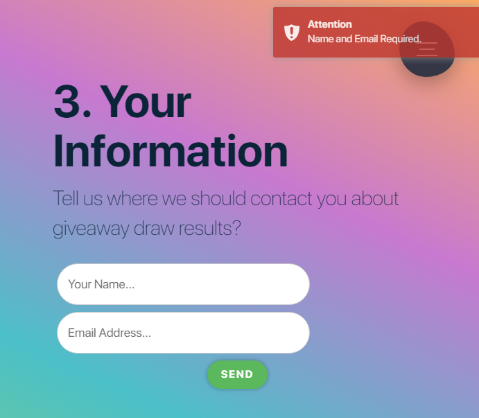 Landing page giveaways niche php script