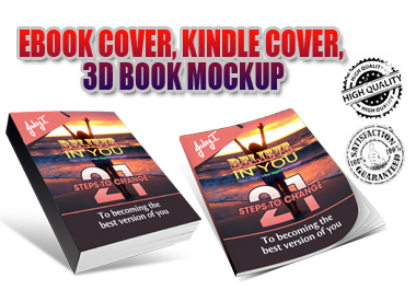 I will design ebook cover, kindle cover, 3d book mockup, 