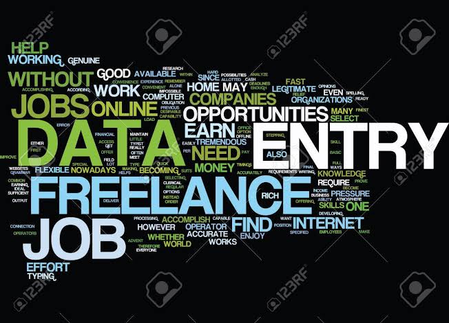 Data entry and freelancing and editing content job done by me with perfection