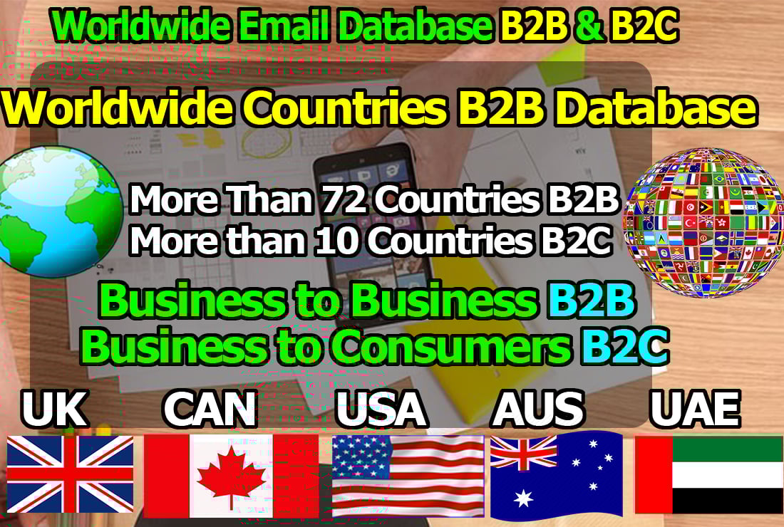  I will Provide 200 B2B or B2C Leads from selected Country