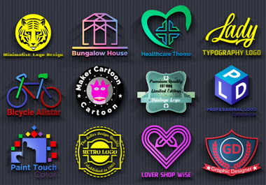 Modern Logo design 24 hours delivery 