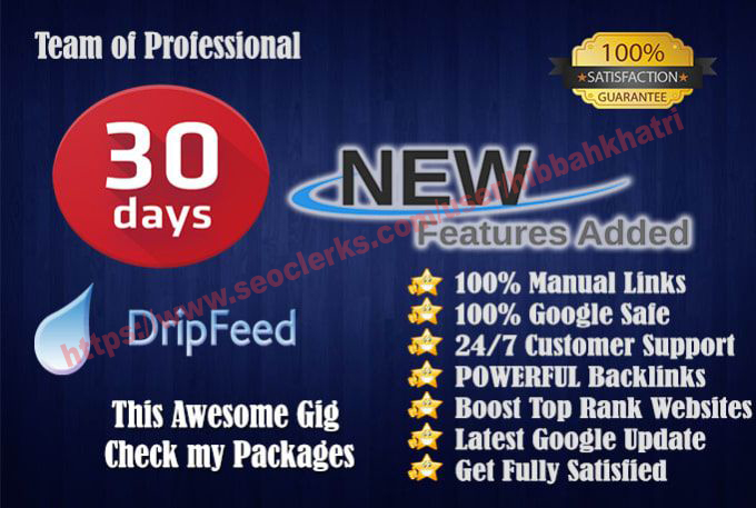 I will submit 30 days drip feed SEO link building service for daily update