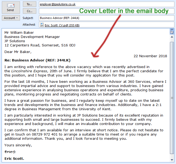 Write a professional letter