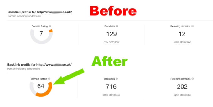 I will increase domain authority and rating da DR to 50 plus