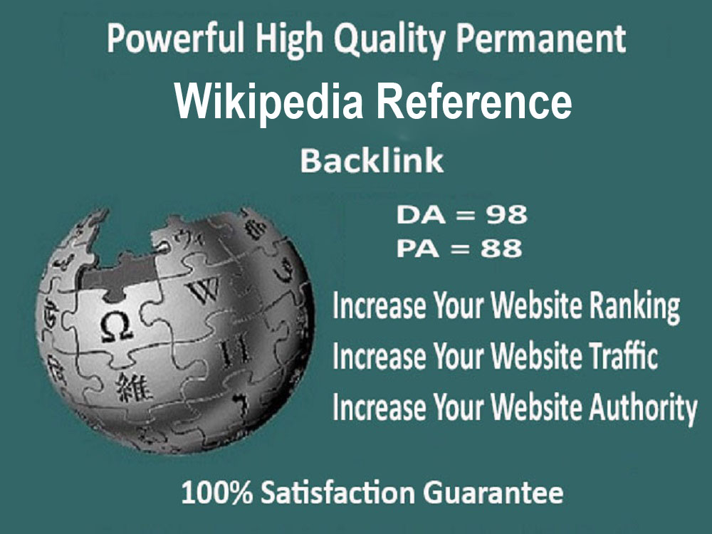 High DA, PA Niche Relevant Permanent Wikipedia Backlink Get Your Site Google Ranking Help