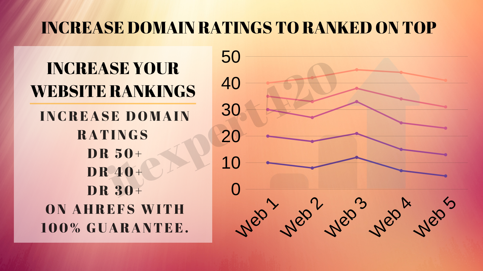 I will increase Domain Rating on Ahrefs 100 percent guarantee