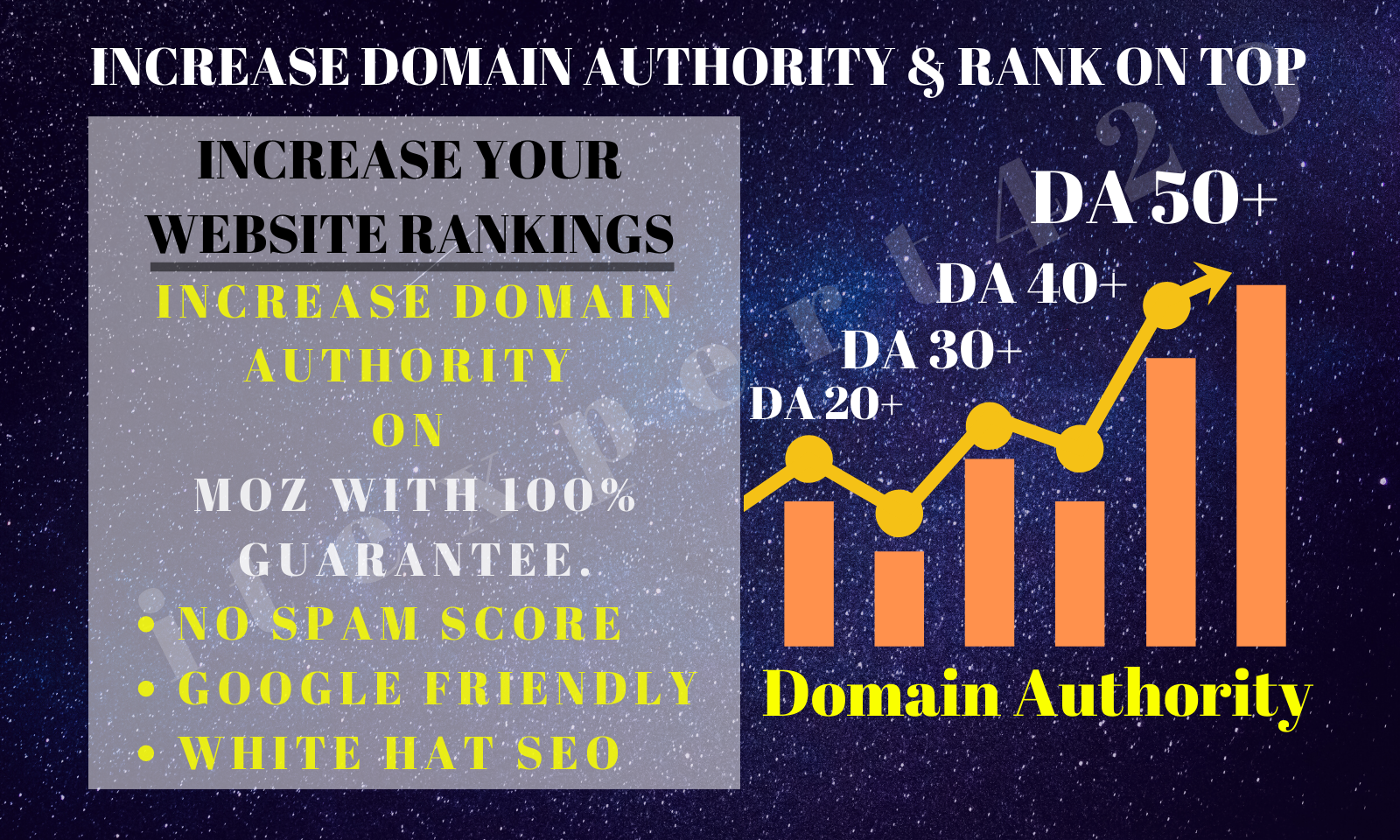 I will increase domain authority 100% Guarantee