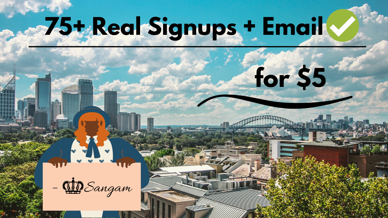 75+ Real Affliate Signups with Email Confirmation