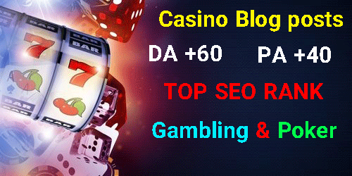 10 CASINO/GAMBLING/POKER Blogger PBN BLOG POST