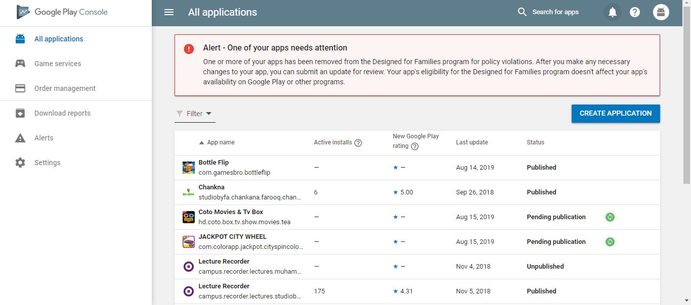 I publish android app on google store
