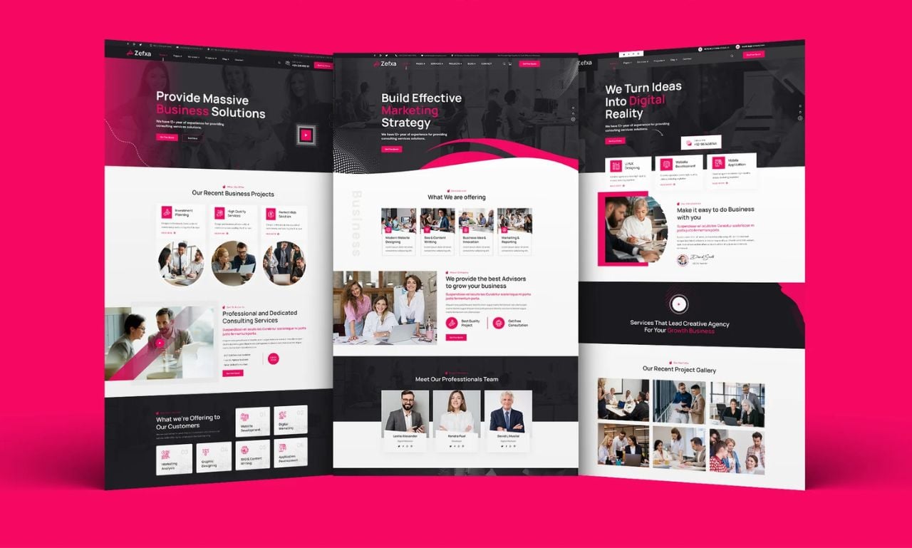 I will develop complete professional website