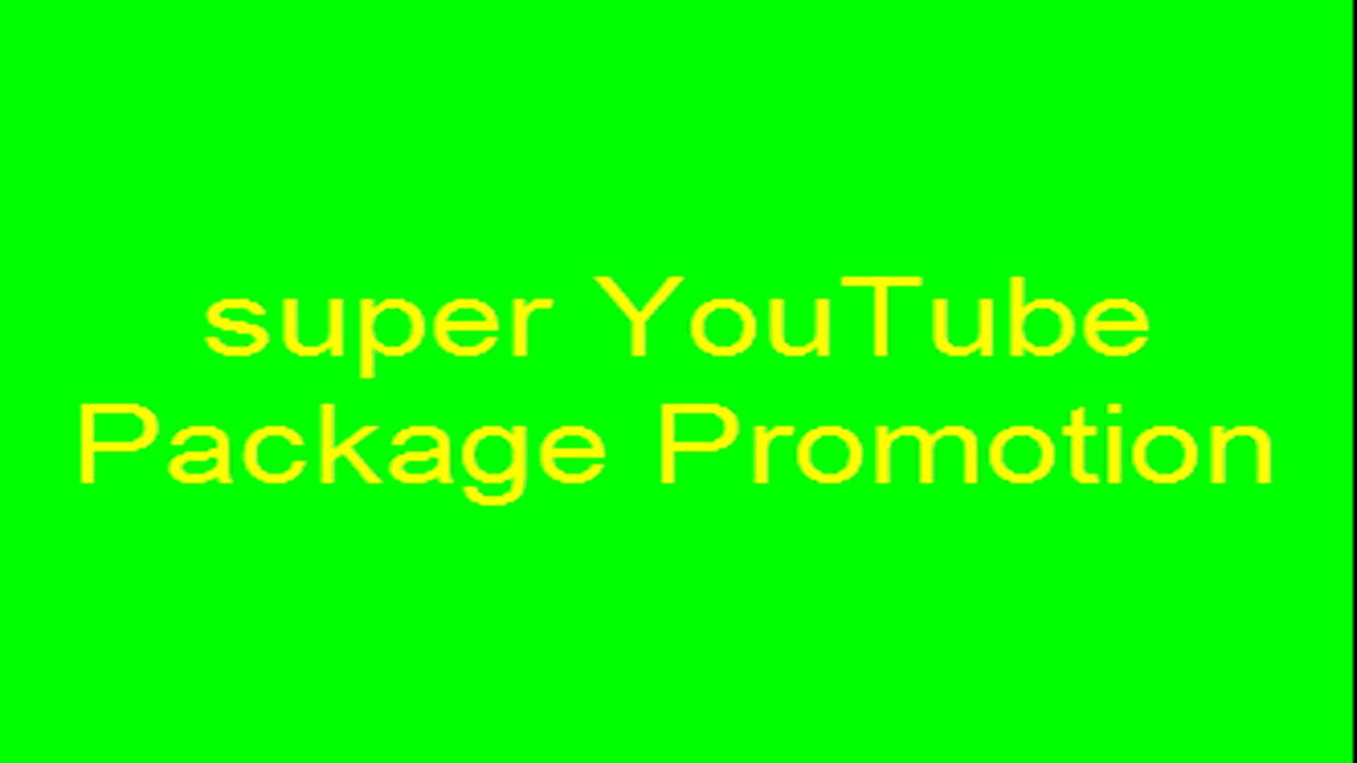 Super YouTube Package Promotion&Best combined 