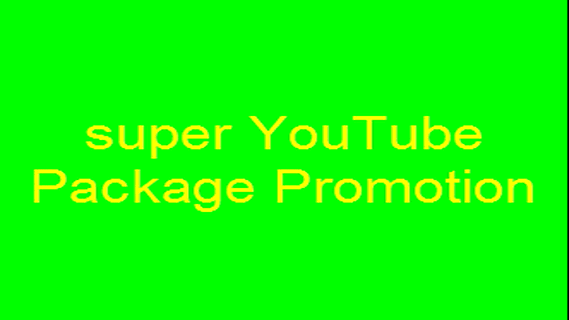 Super YouTube Package Promotion&Best combined